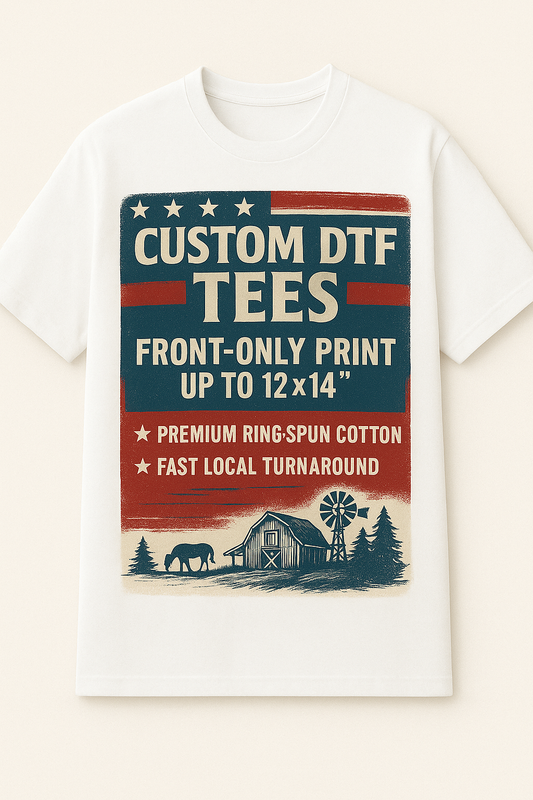 Custom DTF Short Sleeve Tee - Full Front Print